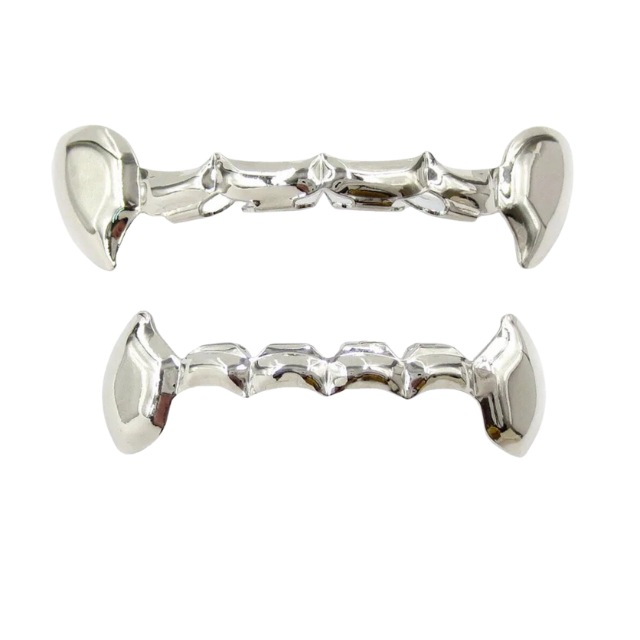 Silver Vampire Fangs Grillz